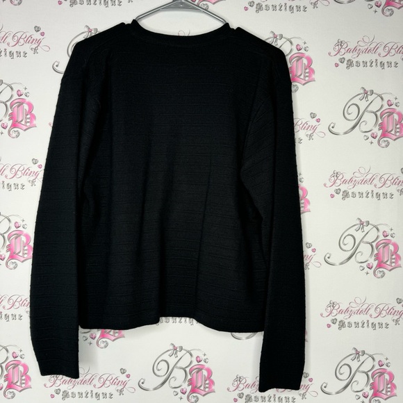 Eaton cardigan black gold buttons luxe blazer style sweater button up luxury - Picture 3 of 6